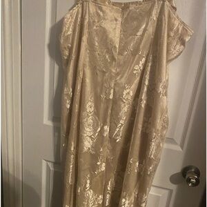 Lace look dress, champagne color